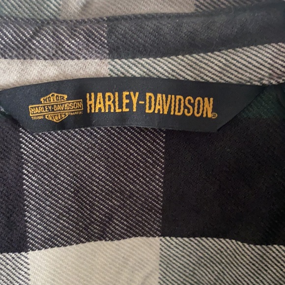 Harley Davidson plaid shop style shirt, heavy shirt. - Picture 2 of 4